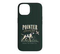 Custodia per iPhone 14 Pointer Bird Caccia Cane Dove Gli Uccelli Volano