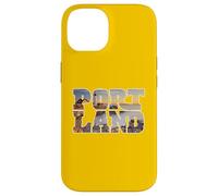 Custodia per iPhone 14 Portland, faro, capo, elisabetta, dentro, vendemmia, tipografia