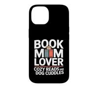 Custodia per iPhone 14 Prenota Mom Lover Cozy Reads And Dog Cuddles