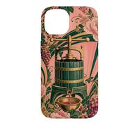 Custodia per iPhone 14 Pressa Vino Vintage Con Fiori Raccolto