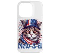 Custodia per iPhone 14 Pro 4th of July Mew-S-A Pawsitively Patriotic Cat