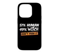 Custodia per iPhone 14 Pro 51% Umano 49% Strega