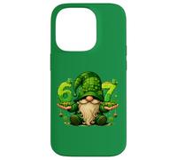 Custodia per iPhone 14 Pro 67 Six Seven Meme St Patricks Day Gnomo divertente trifoglio irlandese