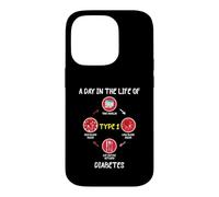 Custodia per iPhone 14 Pro A Day In The Life of Type 1 Diabetes Awareness Diabetic Gift