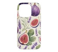 Custodia per iPhone 14 Pro Acquerello Fichi Frutta Floreale Modello Cottagecore Estetica