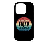 Custodia per iPhone 14 Pro Active Faith Can Move Mountains Christian Men Women Kids