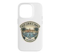Custodia per iPhone 14 Pro Adesivo da viaggio vintage Yacht Club de St. Tropez