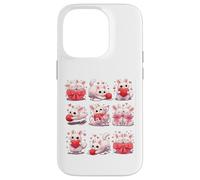 Custodia per iPhone 14 Pro Adorable Bunny with Hearts and Yarn