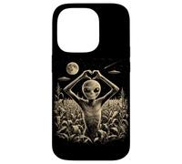 Custodia per iPhone 14 Pro Alien Heart Hand Sign Cute UFO Extraterrestre Love