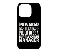 Custodia per iPhone 14 Pro Alimentato da Jesus Proud per essere il Supply Chain Manager Christian