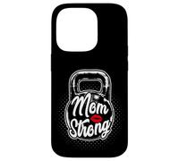 Custodia per iPhone 14 Pro Allenamento in palestra con Kettlebell Mom Strong Mother