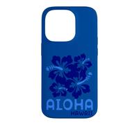 Custodia per iPhone 14 Pro Aloha Hawaii Blue Hibiscus
