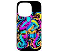 Custodia per iPhone 14 Pro Amante del bongo Musica retrowave