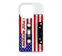 Custodia per iPhone 14 Pro American Flag Soul Cassette Stars & Stripes 4 luglio