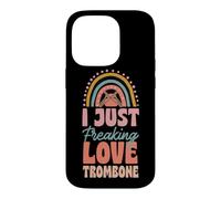 Custodia per iPhone 14 Pro Amo da matti trombone bohémien Rainbow Trendy Boho