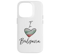 Custodia per iPhone 14 Pro Amo la bandiera della Bulgaria nel cuore