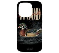 Custodia per iPhone 14 Pro Anatra vintage in legno per osservare gli uccelli, arte della natura e