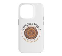 Custodia per iPhone 14 Pro Anello con albero in legno fossile dell'Arizona del parco nazionale della foresta
