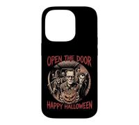 Custodia per iPhone 14 Pro Apri la porta Felice Halloween Mostri Trick Treat