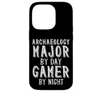 Custodia per iPhone 14 Pro Archaeology Major By Day Gamer By Night Archaeologist Gamer