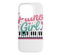Custodia per iPhone 14 Pro Arte della tastiera Piano Girl Music Lover