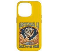 Custodia per iPhone 14 Pro Artemis II Missione Luna Esplorazione dello spazio retrò