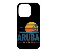 Custodia per iPhone 14 Pro Aruba Caraibi Retro Tramonto Vacanza