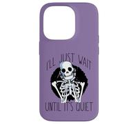 Custodia per iPhone 14 Pro ASPETTERÒ UN TRANQUILLO Halloween Teacher Skeleton Meme