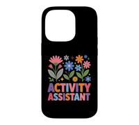Custodia per iPhone 14 Pro Assistente di attività Groovy Retro Floral Healthcare Worker