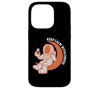 Custodia per iPhone 14 Pro Astronaut Keep Calm With Coffee Astronaut Funny Coffee Lover