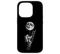 Custodia per iPhone 14 Pro Astronauta Holding Earth Balloon Black and White Space Art