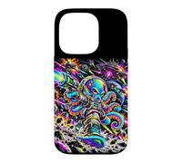 Custodia per iPhone 14 Pro Astronauta Octopus Space Blaster Space Adventure Art