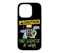 Custodia per iPhone 14 Pro ATTENZIONE Scienziato pazzo al lavoro - Funny Science Scientist's