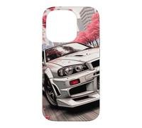 Custodia per iPhone 14 Pro Auto da corsa JDM Drift vintage Tokyo Sakura Flower Blossom Art
