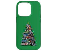 Custodia per iPhone 14 Pro Auto Madness Albero di Natale! Classic Muscle Cars e Hotrods