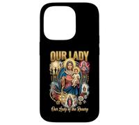 Custodia per iPhone 14 Pro Ave Maria Nostra Signora Beata Madre Rosario Cattolico