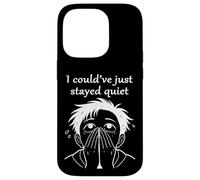 Custodia per iPhone 14 Pro Avrei potuto stare zitto, Covering Face Overwhelmed Meme