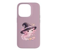 Custodia per iPhone 14 Pro Axolotl - Cappello magico da mago per Halloween, fantasia kawaii