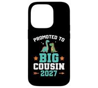 Custodia per iPhone 14 Pro Bambini promossi a Big Cousin 2027 Dinosaur New Baby Shower