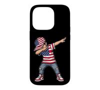 Custodia per iPhone 14 Pro Bandiera americana Dab Boy Patriotic USA Design