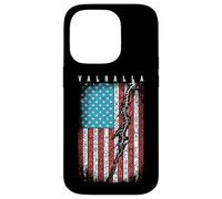 Custodia per iPhone 14 Pro Bandiera americana vichinga vintage USA rune Lightning Valhalla