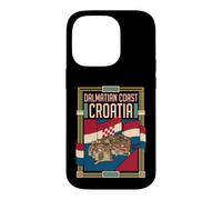 Custodia per iPhone 14 Pro Bandiera della Croazia della costa della Dalmazia Vintage Travel Graphic