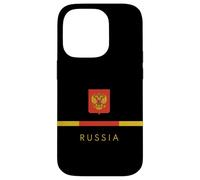 Custodia per iPhone 14 Pro Bandiera della Russia Stemma Logo Art Russo Citizen Souvenir