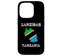 Custodia per iPhone 14 Pro Bandiera della Tanzania Distressed Zanzibar Pride