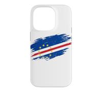 Custodia per iPhone 14 Pro Bandiera di Capo Verde con grafica grunge invecchiata