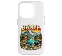 Custodia per iPhone 14 Pro Banff Canada Retro Mountain Scenico Parco Nazionale Souvenir