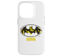 Custodia per iPhone 14 Pro Batman Logo Giallo Silhouette Edition Comic