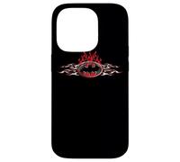 Custodia per iPhone 14 Pro Batman Steel Flames Logo