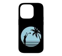 Custodia per iPhone 14 Pro Beachvolley sulla sabbia sotto le palme
