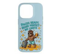 Custodia per iPhone 14 Pro Beard Perfect No Limts Bear Men Trip Summer Confezionato